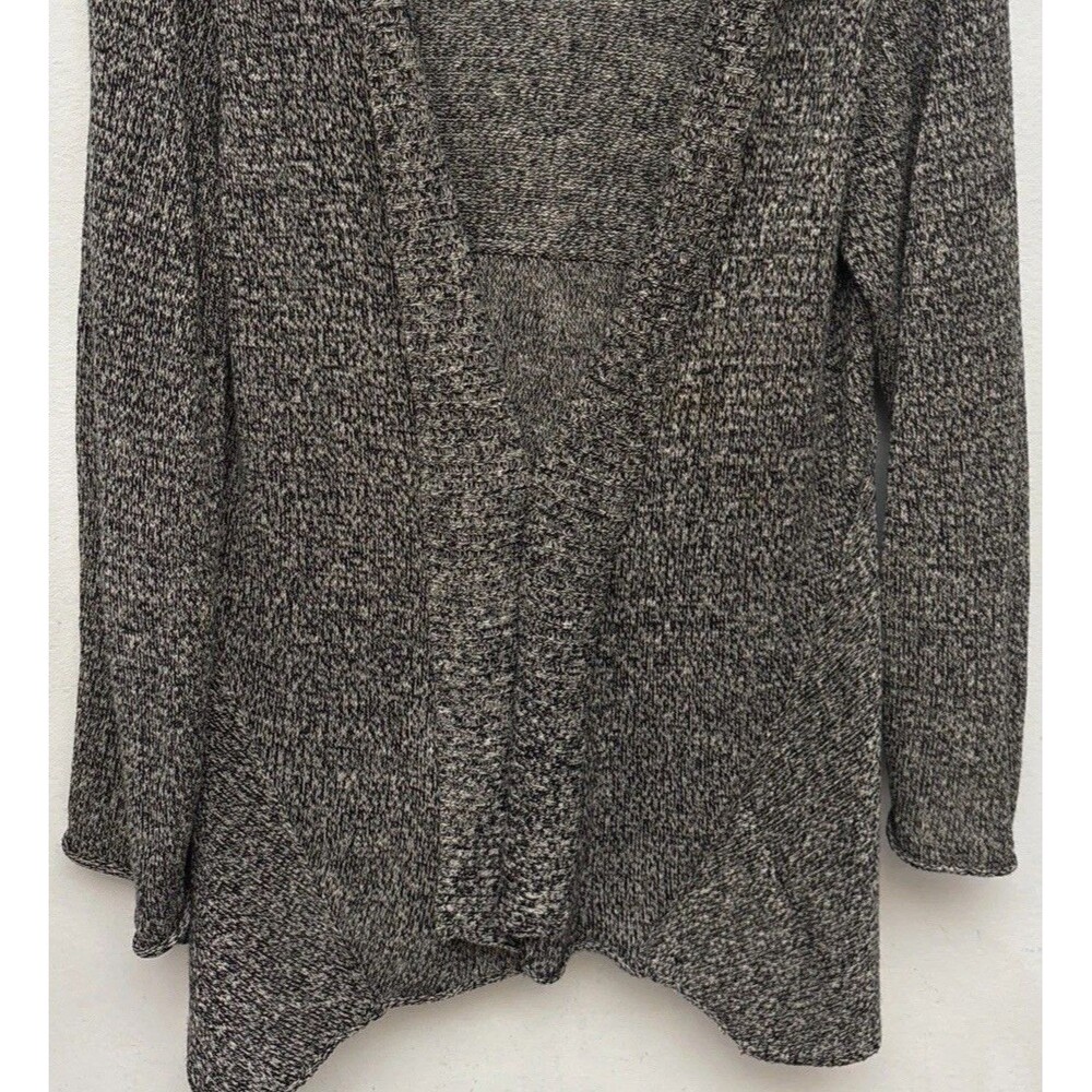 Eileen Fisher Linen Blend Open Front Cardigan Sweater Beige, Black‎ Woman’s 1X - Picture 3 of 10